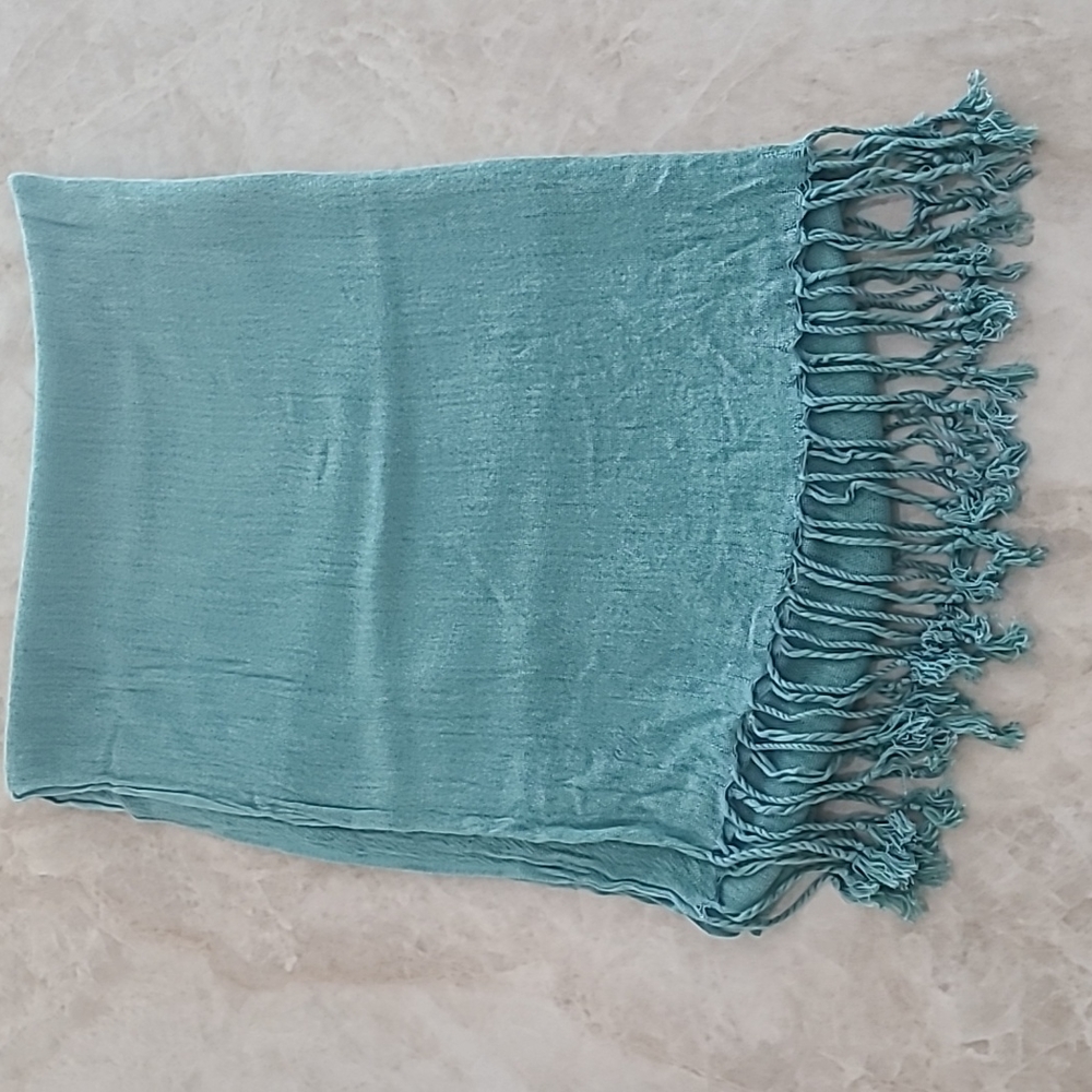 Teal Cotton Scarf